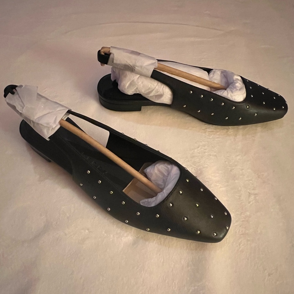 Katy Perry 6.5  Slingback Sandal Shoe Confidant Black w Silver‎ Womens NIB - Picture 5 of 10